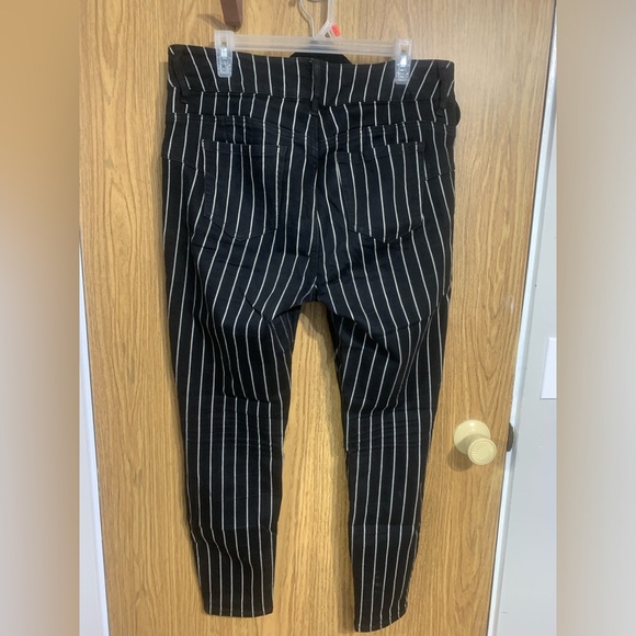Hot topic striped jeans skinny high rise - Picture 2 of 3